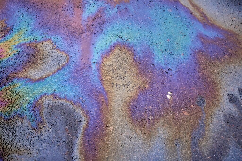 A close up of the surface of an old rusty metal.